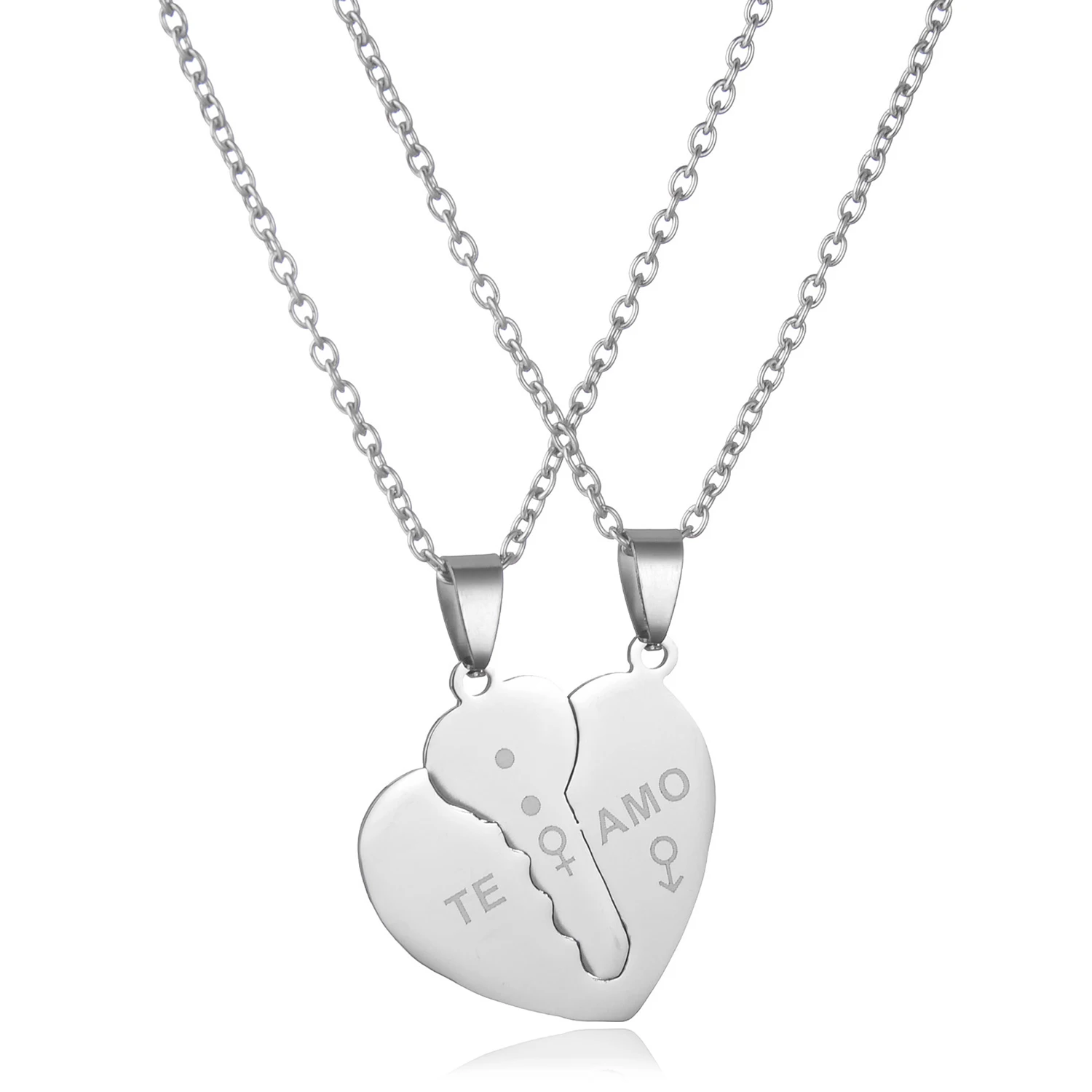 2pcs New Fashion LOVE Heart Stitching Key Best Friends Lovers for Men Women Couple Necklace Set Jewelry Gifts Accessories
2pcs New Fashion LOVE Heart Stitching Key Best Friends Lovers for Men Women Couple Necklace Set Jewelry Gifts Accessories