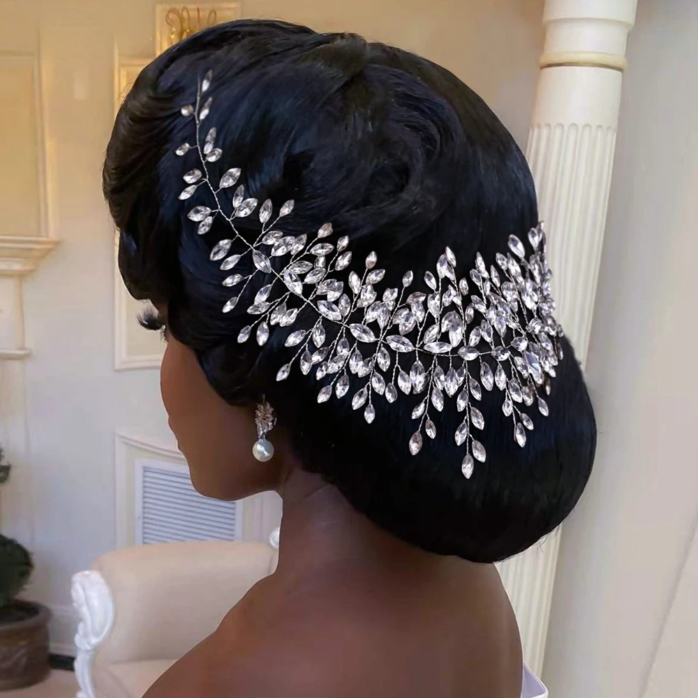 Silver Handmade Wedding Headband Bridal Headpiece Bling Crystal Headwear Bride Tiara Jewelry Designer Women Party Hairbands 
Silver Handmade Wedding Headband Bridal Headpiece Bling Crystal Headwear Bride Tiara Jewelry Designer Women Party Hairbands