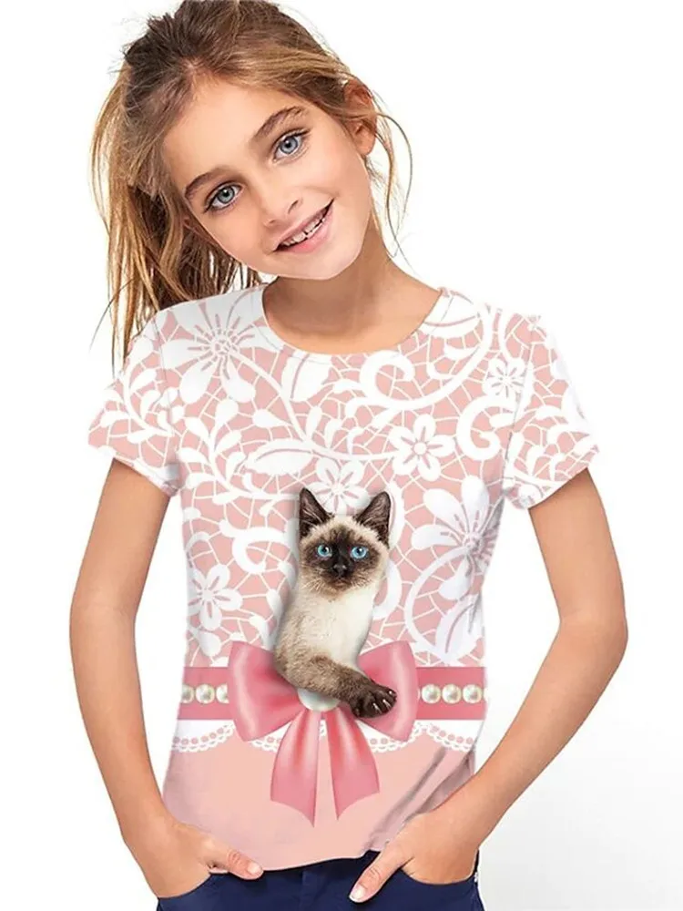 NOVEDAD DE VERANO 2022, camiseta para niños y niñas, camiseta de manga corta con estampado de gato 3D, ropa de diario de manga c
NOVEDAD DE VERANO 2022, camiseta para niños y niñas, camiseta de manga corta con estampado de gato 3D, ropa de diario de manga c