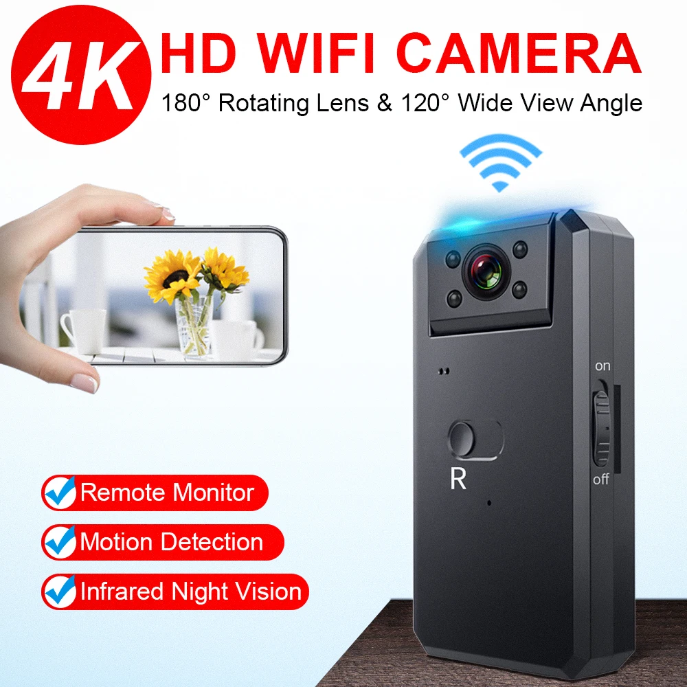 Mini Camera WIFI HD 1080P Wireless IP Micro Camera Remote Camera Tiny Video Recorder Motion Detection Support Night Vision
Mini Camera WIFI HD 1080P Wireless IP Micro Camera Remote Camera Tiny Video Recorder Motion Detection Support Night Vision