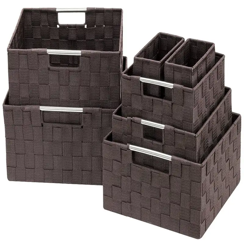 Box Basket Bin Container Tote Cube Organizer Set Stackable Storage Basket Strap Shelf Organizer -in Carry Handles (7 Piece - C
Box Basket Bin Container Tote Cube Organizer Set Stackable Storage Basket Strap Shelf Organizer -in Carry Handles (7 Piece - C