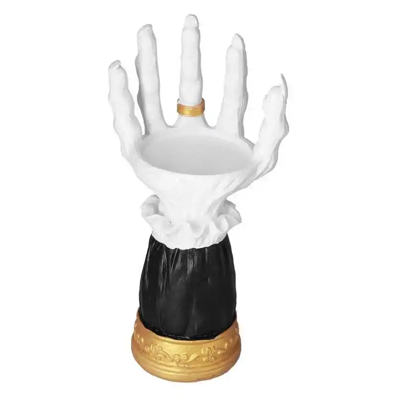 

Halloween Resin Witch Hand Candlestick Creative Ghost Hand Haunted House Decoration Palm Candle Holder Art Crafts Ornaments