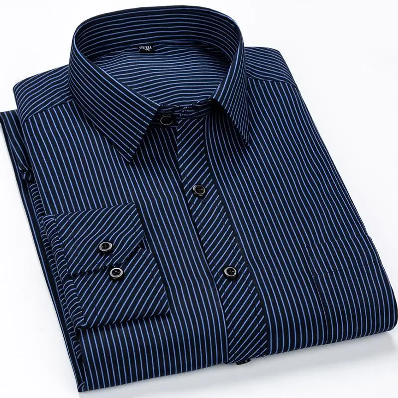 Plus Large Size 8XL 7XL 6XL 5XL 4XL Slim Fit Mens Business Casual Long Sleeved Shirt Classic Striped Male Social Dress Shirts
Plus Large Size 8XL 7XL 6XL 5XL 4XL Slim Fit Mens Business Casual Long Sleeved Shirt Classic Striped Male Social Dress Shirts
