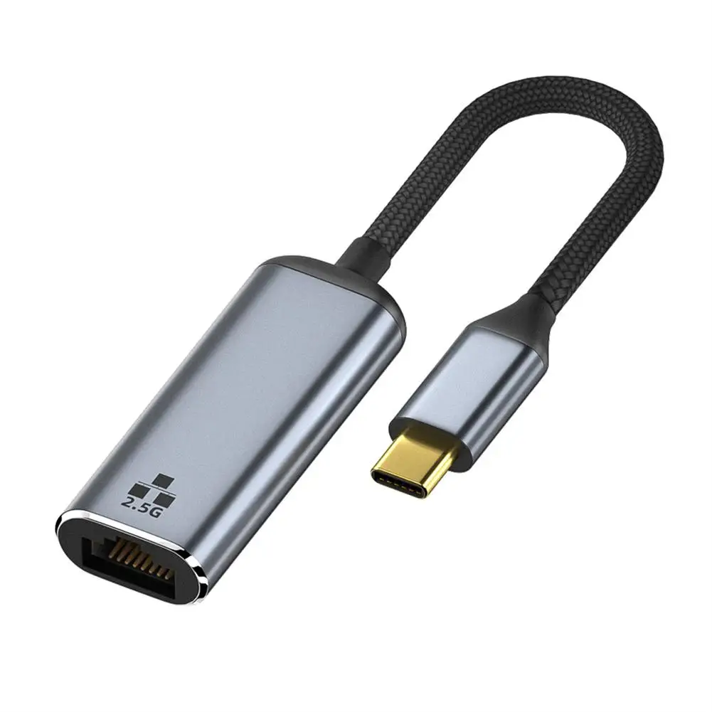 Type-C to Network Port Adapter RJ45/2.5G Network Card 2500m High-speed Gigabit External Cable Converter for Windows / Android
Type-C to Network Port Adapter RJ45/2.5G Network Card 2500m High-speed Gigabit External Cable Converter for Windows / Android
