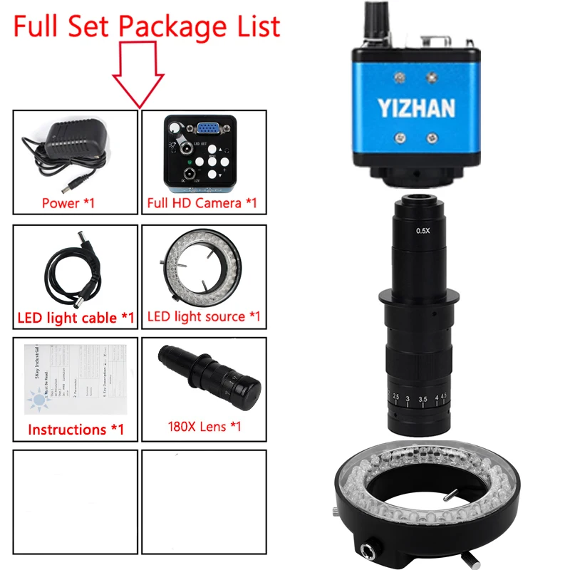 YIZHAN 13MP VGA электронный микроскоп для пайки, промышленный микроскоп с креплением C, измерение камеры 150x объектив для ремонта
YIZHAN 13MP VGA электронный микроскоп для пайки, промышленный микроскоп с креплением C, измерение камеры 150x объектив для ремонта
