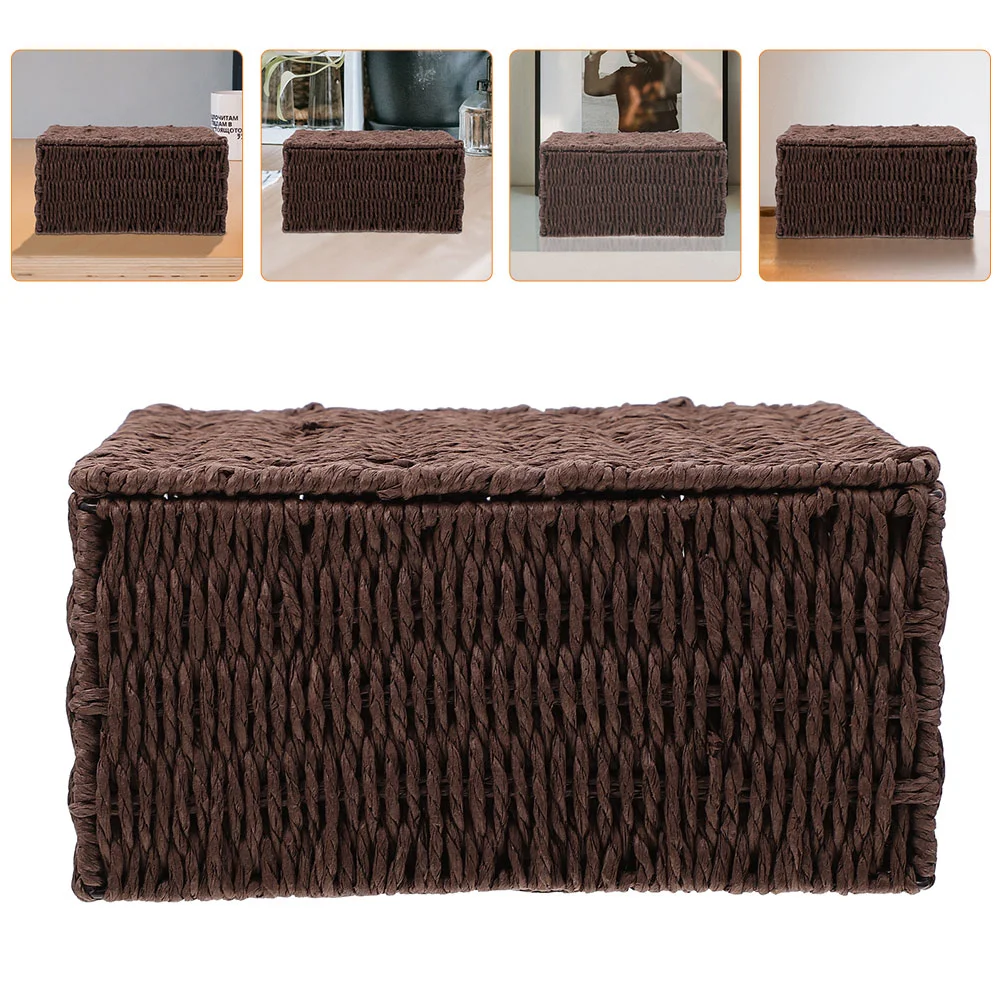 Basket Storage Box Organizer Closet Kitchen Wicker Rectangular Bins Desktop Fruit Rattan Lidded Farmhouse Decoration Supplies
Basket Storage Box Organizer Closet Kitchen Wicker Rectangular Bins Desktop Fruit Rattan Lidded Farmhouse Decoration Supplies