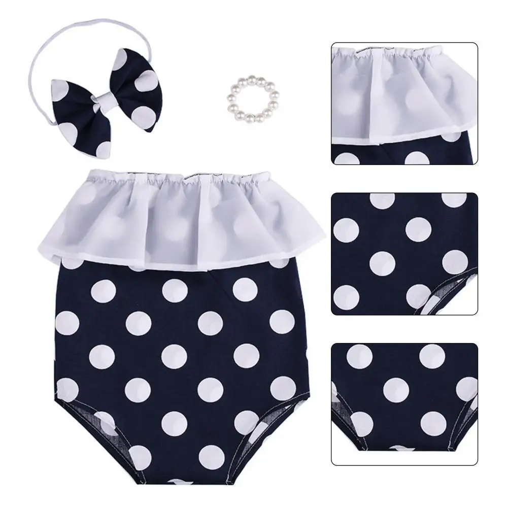 Tear-resistant Practical Dot Pattern Print Baby Romper with Headband Bracelet Set for Kids
Tear-resistant Practical Dot Pattern Print Baby Romper with Headband Bracelet Set for Kids