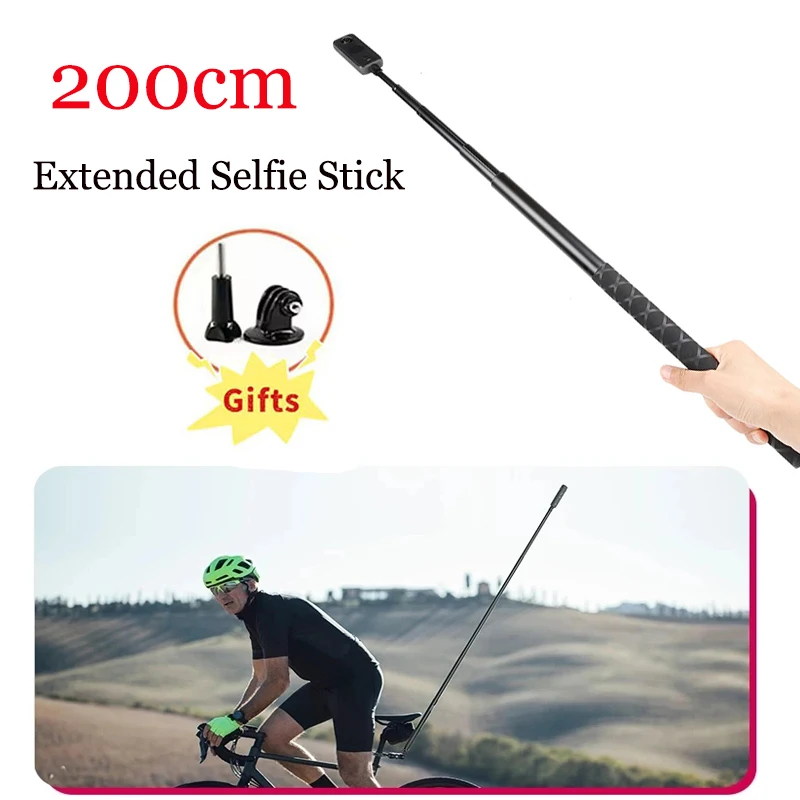 200cm Extended Selfie Stick for Insta360 X3 One X2 w 1/4'' screw For GoPro 11 DJI Action 3 Cameras Accessories Extension Tripod
200cm Extended Selfie Stick for Insta360 X3 One X2 w 1/4'' screw For GoPro 11 DJI Action 3 Cameras Accessories Extension Tripod