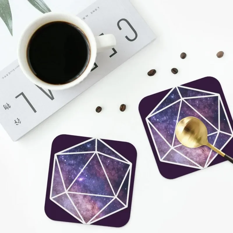 Cosmic D20 Coasters PVC Leather Placemats Waterproof Insulation Coffee Mats for Decor Home Kitchen Dining Pads Set of 4
Cosmic D20 Coasters PVC Leather Placemats Waterproof Insulation Coffee Mats for Decor Home Kitchen Dining Pads Set of 4