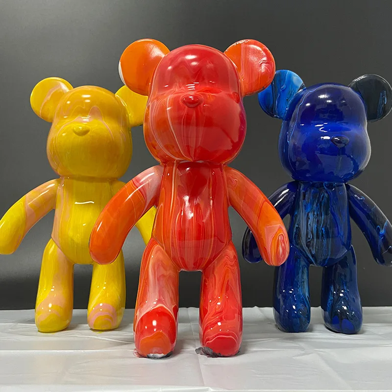 Vinyl Fluid Bear Sculpture Fluid Graffiti Painting Animal Model Violent Bear Handmade Bearbrick Statue Home Decor Ornaments
Vinyl Fluid Bear Sculpture Fluid Graffiti Painting Animal Model Violent Bear Handmade Bearbrick Statue Home Decor Ornaments