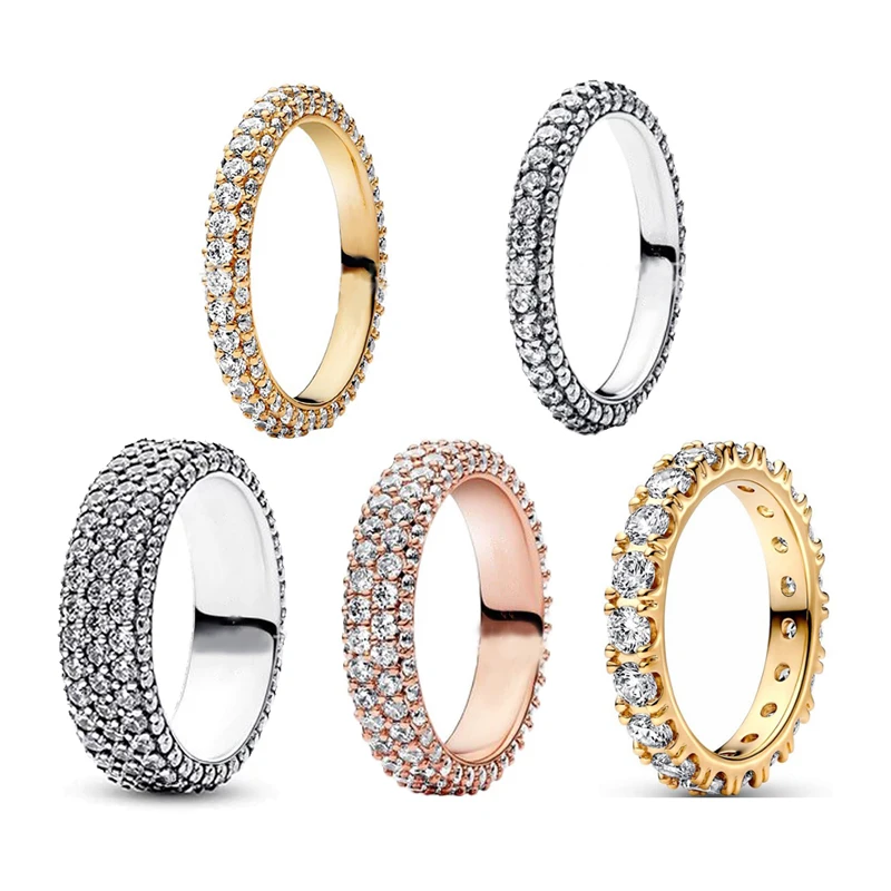Classic 925 Sterling Silver Full Zircon Single Row Ring Round Series Charm Ring Simple Luxury and Elegant Women's Jewelry Gift
Classic 925 Sterling Silver Full Zircon Single Row Ring Round Series Charm Ring Simple Luxury and Elegant Women's Jewelry Gift