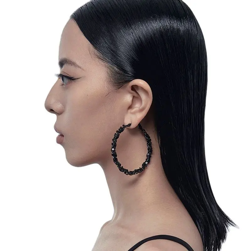 Darkness Lab Dark Wind Thorn Metal Wire Wound Earrings Exaggerated Big Circle Small Crowd Design Cool And Handsome Earrings
Darkness Lab Dark Wind Thorn Metal Wire Wound Earrings Exaggerated Big Circle Small Crowd Design Cool And Handsome Earrings