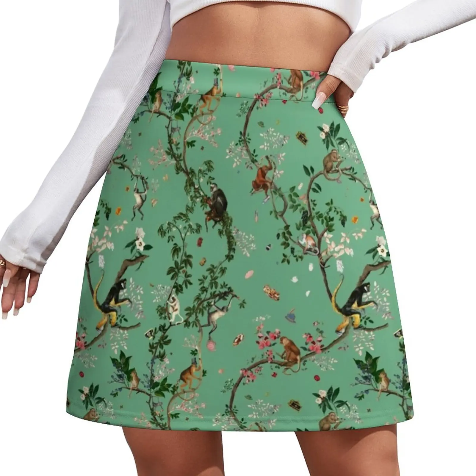 Monkey World Skirt Summer Floral Print Korean Fashion Casual A-line Skirts Vintage Mini Skirt Woman Graphic Big Size Bottoms
Monkey World Skirt Summer Floral Print Korean Fashion Casual A-line Skirts Vintage Mini Skirt Woman Graphic Big Size Bottoms