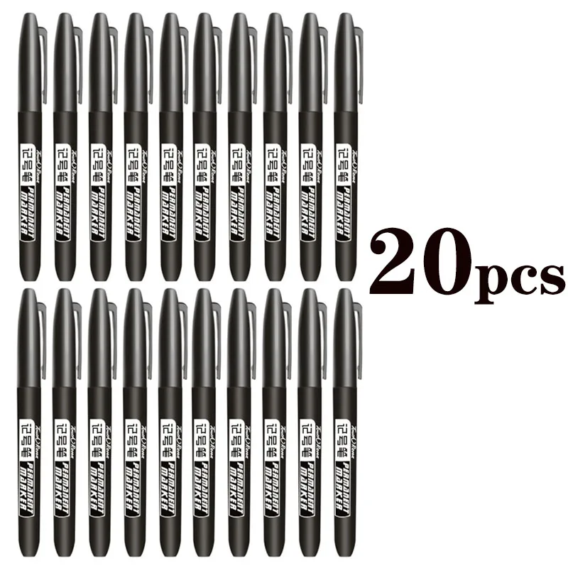 20Pcs/Set Permanent Marker Pen For Mental Plastic Fine Point Waterproof Ink Thin Nib Crude Black Blue Red Ink 1.5mm Art
20Pcs/Set Permanent Marker Pen For Mental Plastic Fine Point Waterproof Ink Thin Nib Crude Black Blue Red Ink 1.5mm Art