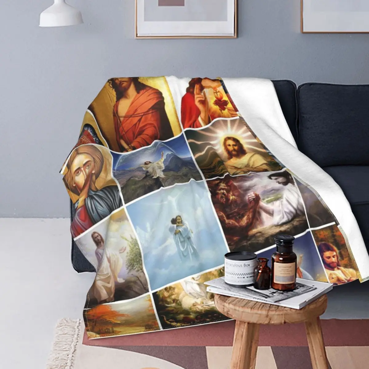 Jesus Collage Blanket Christian God Bless Flannel Novelty Soft Throw Blanket for Bedding Lounge Decoration
Jesus Collage Blanket Christian God Bless Flannel Novelty Soft Throw Blanket for Bedding Lounge Decoration