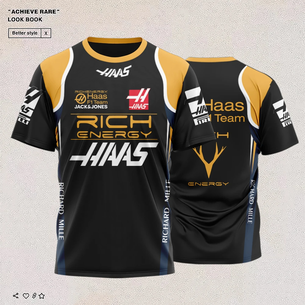 Summer New F1 Hass Team Leisure Sports T-shirt Hot Selling Men's Large Breathable Round Neck Short Sleeve Outdoor Extreme Sports
Summer New F1 Hass Team Leisure Sports T-shirt Hot Selling Men's Large Breathable Round Neck Short Sleeve Outdoor Extreme Sports