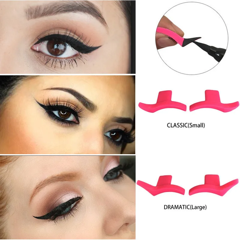 

HEALLOR New 1Pair Cat Eye Eyeliner Stamp Eyeshadow Cosmetic Easy To Makeup Wing Style Tools Eye Liner Stamping Stencil Tools
