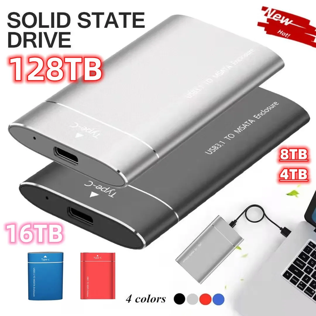 

High-speed Poratble SSD Mobile External Hard Disks Solid State Drive 8TB 16TB 30TB Electronic for iPhone Samsung Phones Laptops