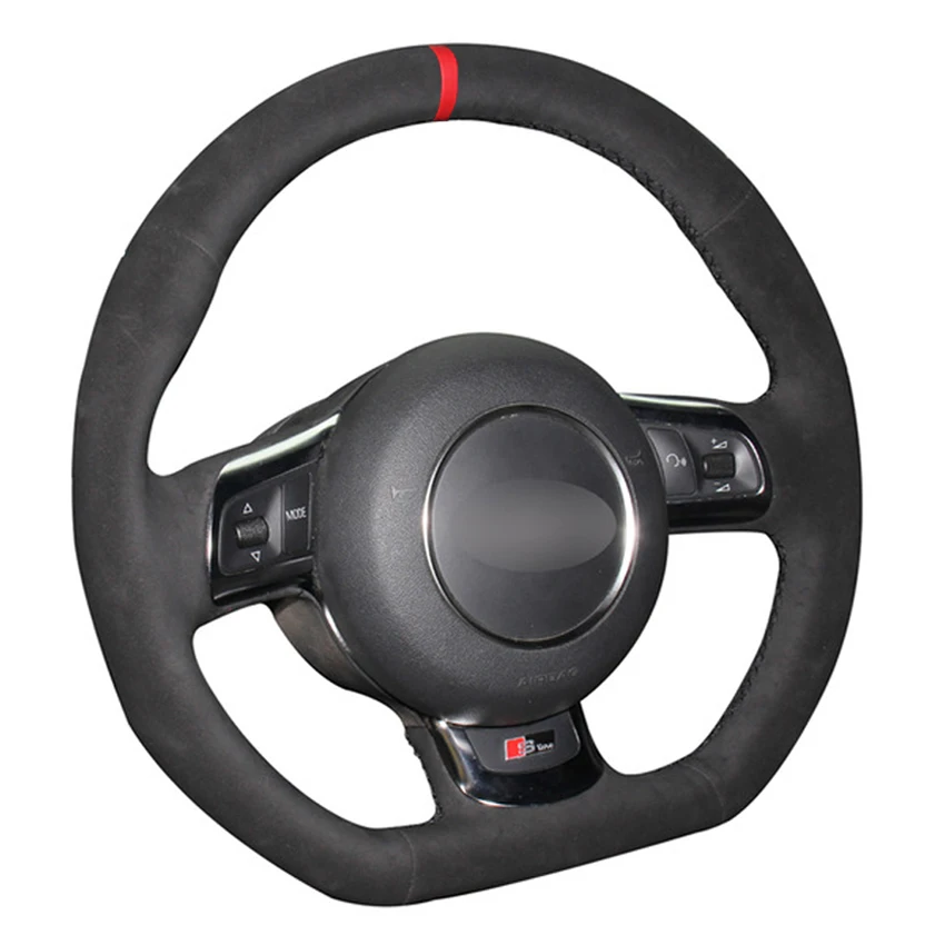 Hand-stitched Black Faux Suede Red Marker Steering Wheel Cover for Audi TT TTS (8J) 2006-2014 A3 S3 (8P) Sportback 2008-2012 R8
Hand-stitched Black Faux Suede Red Marker Steering Wheel Cover for Audi TT TTS (8J) 2006-2014 A3 S3 (8P) Sportback 2008-2012 R8