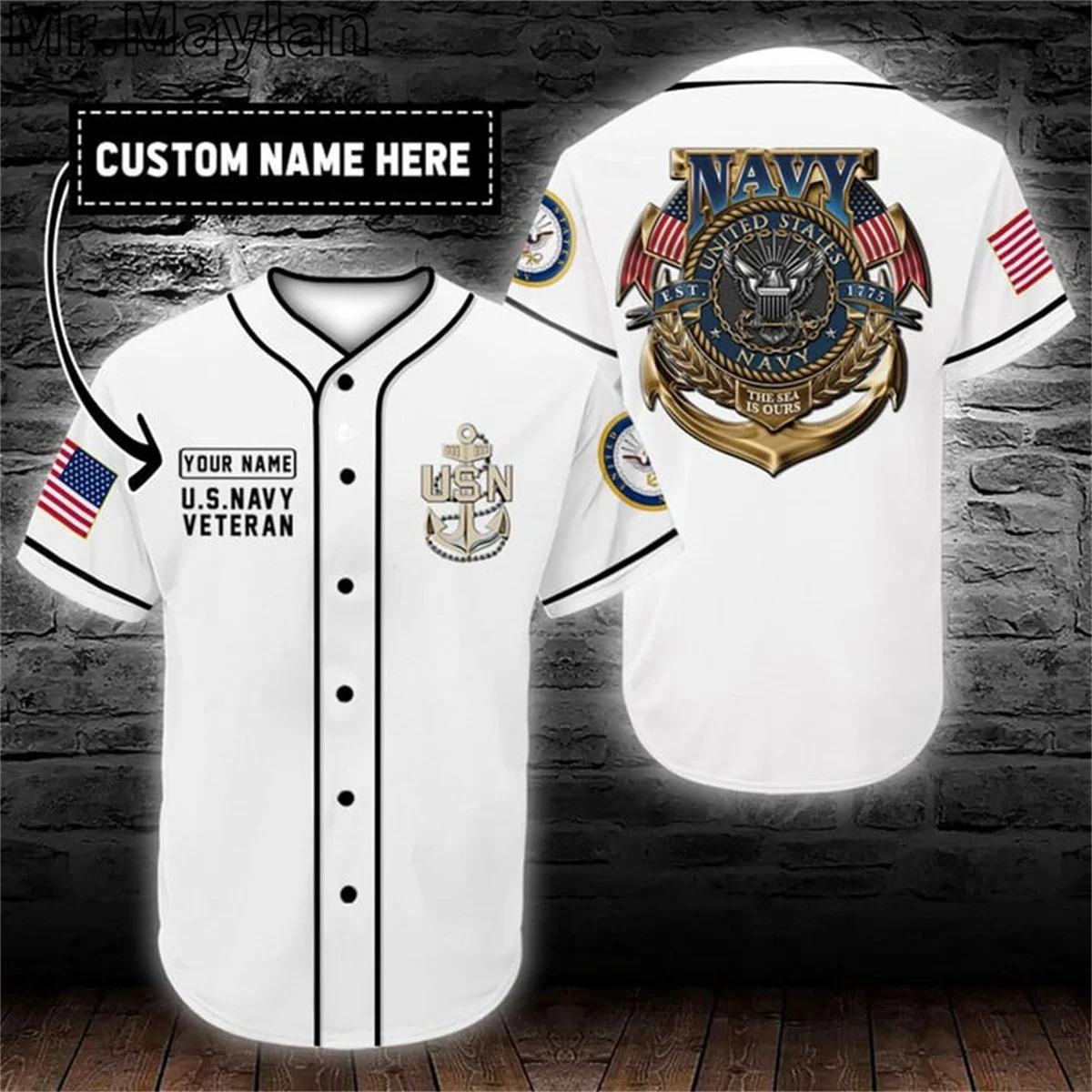 Custom Name Us Navy Veteran Baseball Jersey Shirt US Army Baseball Shirt 3D Printed Men's Shirt Casual Shirts hip hop Tops-99 
Custom Name Us Navy Veteran Baseball Jersey Shirt US Army Baseball Shirt 3D Printed Men's Shirt Casual Shirts hip hop Tops-99