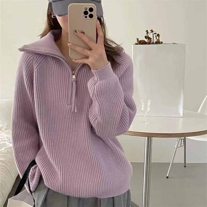 Women All Match Jumpers Thicken OL New Autumn Loose 2021 Pullovers Casual Warm V-Neck Solid Knitwear Sweaters Hot Lady
Women All Match Jumpers Thicken OL New Autumn Loose 2021 Pullovers Casual Warm V-Neck Solid Knitwear Sweaters Hot Lady