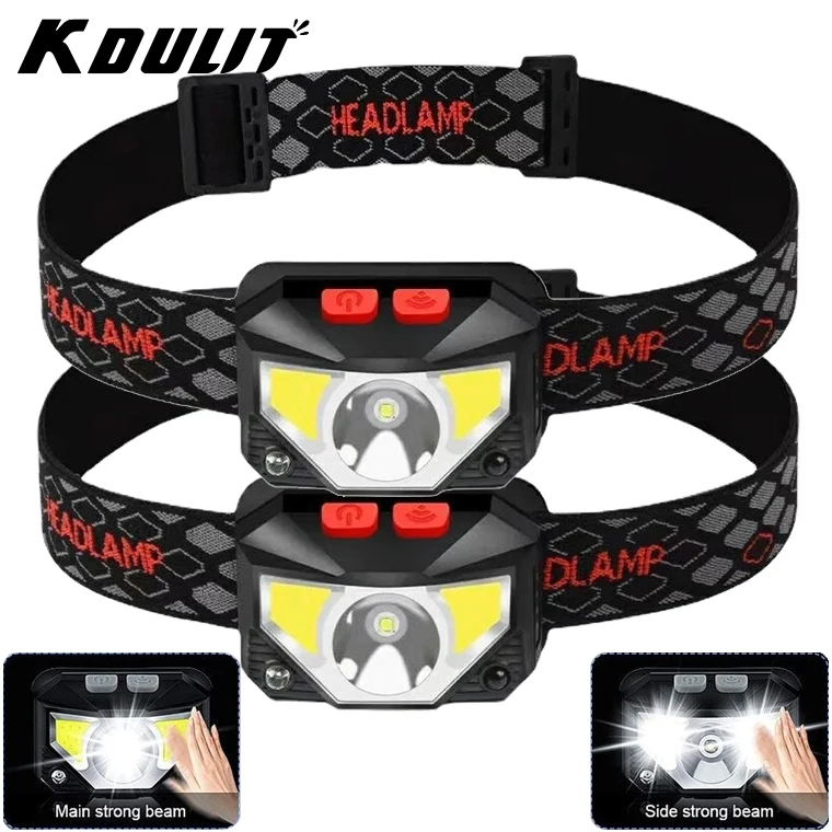 KDULIT COB sensor sensing headlamp USB rechargeable headlamp Portable multi mode LED headlamp with built in battery
KDULIT COB sensor sensing headlamp USB rechargeable headlamp Portable multi mode LED headlamp with built in battery