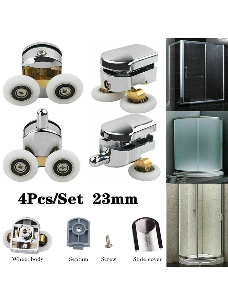 4pcs Double Shower Screen Door Roller Top And Bottom 23mm Wheels Replacement Bathroom Door Runners Sliders Wheels
4pcs Double Shower Screen Door Roller Top And Bottom 23mm Wheels Replacement Bathroom Door Runners Sliders Wheels
