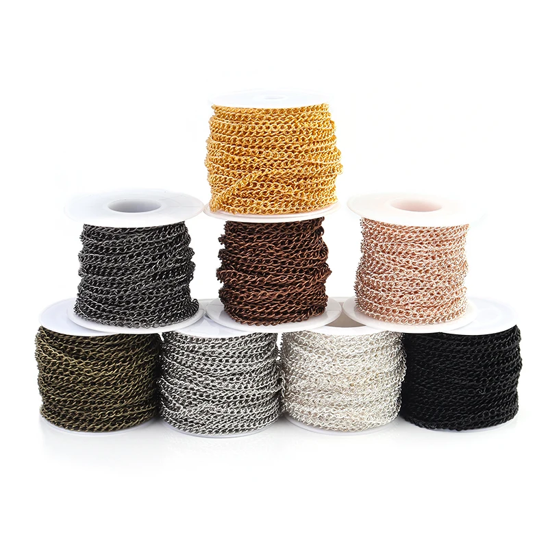 10 Yards/Roll Encrypted Chain Jewelry Link Chain Extended Extender Necklace Chains For Jewelri Make Finding Accessories
10 Yards/Roll Encrypted Chain Jewelry Link Chain Extended Extender Necklace Chains For Jewelri Make Finding Accessories