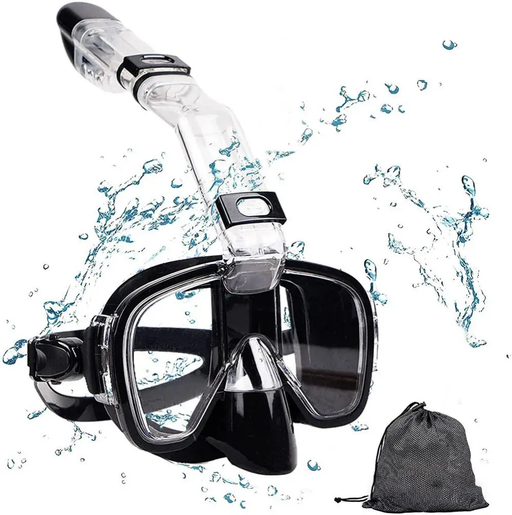 Snorkel Mask Foldable Anti-Fog Diving Mask Set with Full Dry Top System for Swimming Professional Snorkeling Gear for Adult Kids
Snorkel Mask Foldable Anti-Fog Diving Mask Set with Full Dry Top System for Swimming Professional Snorkeling Gear for Adult Kids