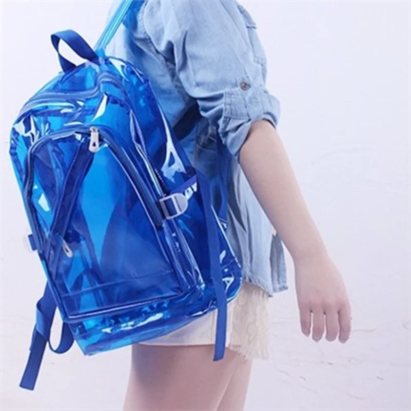 Spring Summer New Men and Women Fashion Couple Transparent Backpack PVC Schoolbag Creative Beach Bag Cute Backpack Free Shipping
Spring Summer New Men and Women Fashion Couple Transparent Backpack PVC Schoolbag Creative Beach Bag Cute Backpack Free Shipping