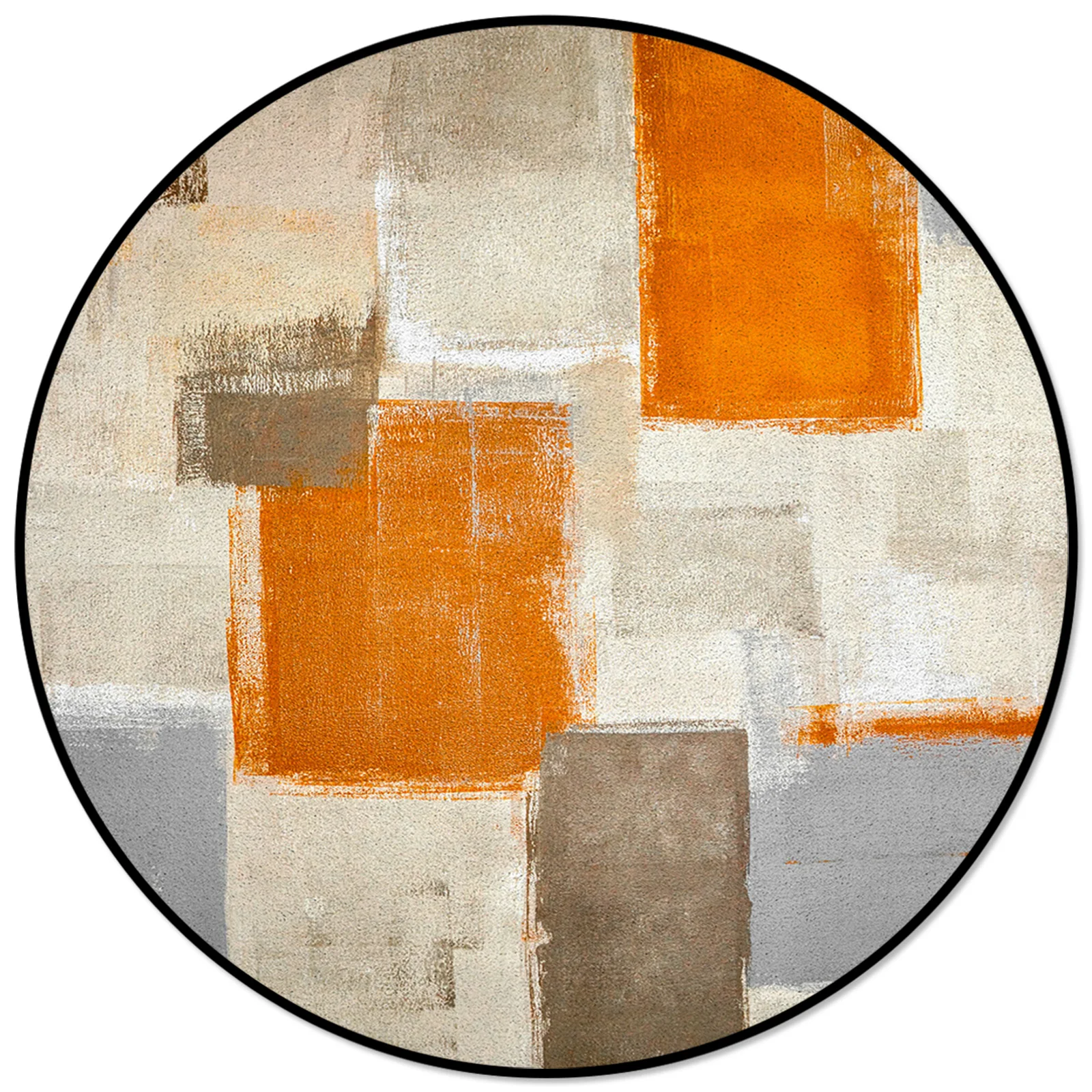 Oil Painting Abstract Geometric Orange Rugs And Carpets For Home Living Room Round Rug For Children Rooms Non-slip 
Oil Painting Abstract Geometric Orange Rugs And Carpets For Home Living Room Round Rug For Children Rooms Non-slip