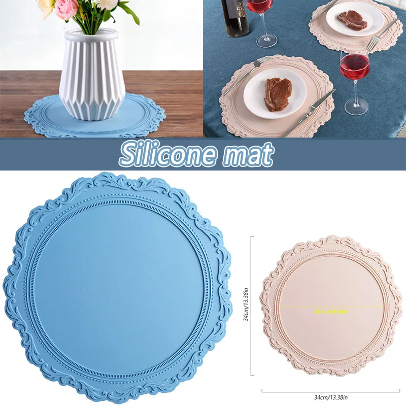 Round Silicone Insulated Placemat Multifunctional Heat-Resistant Table Pad Waterproof Pot Mat for Home Kitchen nerg
Round Silicone Insulated Placemat Multifunctional Heat-Resistant Table Pad Waterproof Pot Mat for Home Kitchen nerg