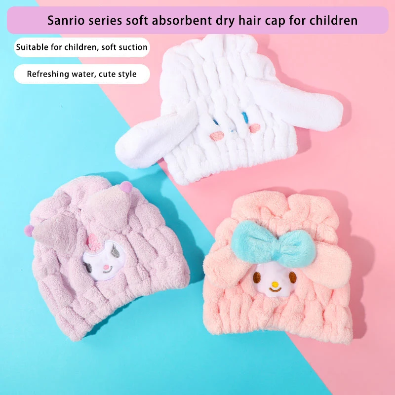 Sanrio Anime Cartoons Kawaii Kuromi Children's Dry Hair Cap Sweet and Cute My Melody Ins Cinnamoroll Quick Drying Shower Cap
Sanrio Anime Cartoons Kawaii Kuromi Children's Dry Hair Cap Sweet and Cute My Melody Ins Cinnamoroll Quick Drying Shower Cap