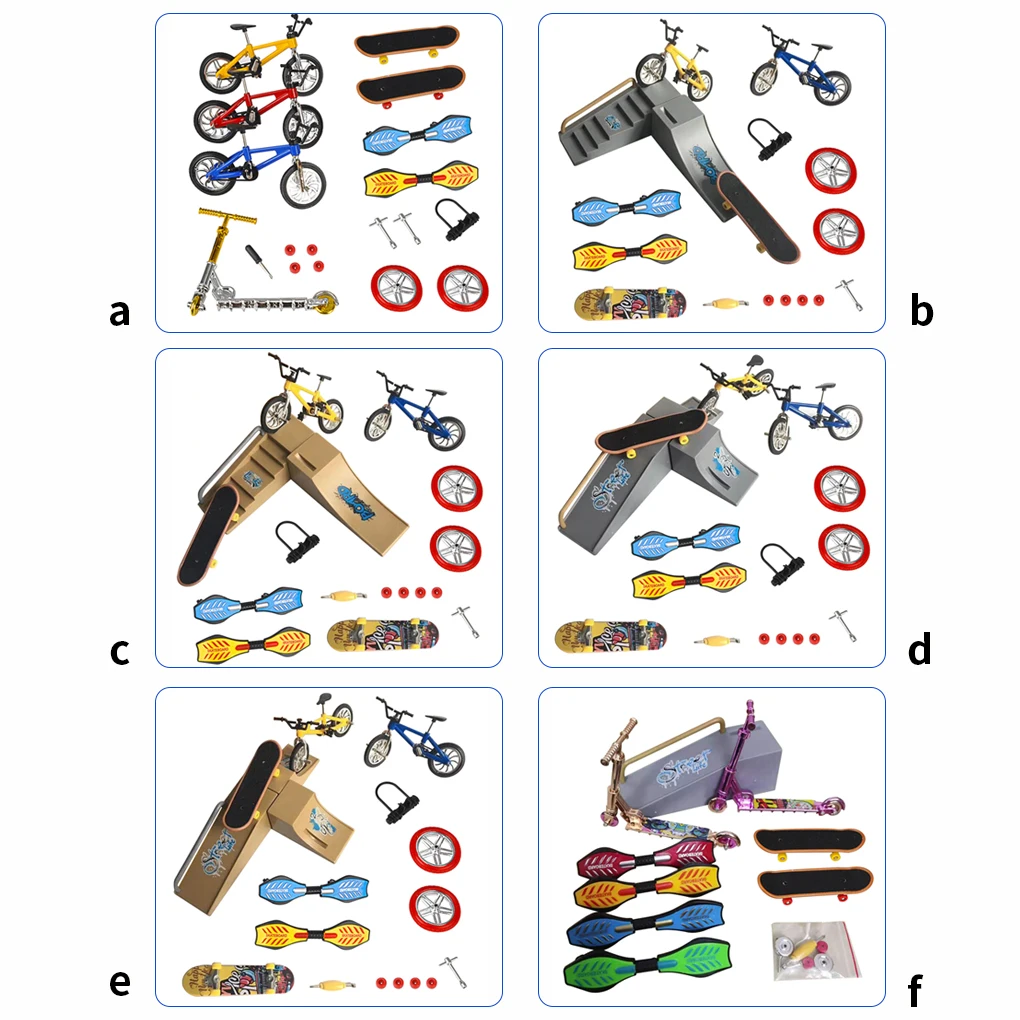 

Color Random Fingerboard Set Mini Bike Skateboard Scooter Toy Kit Fingerboard Sports Assorted Set CDH-3A