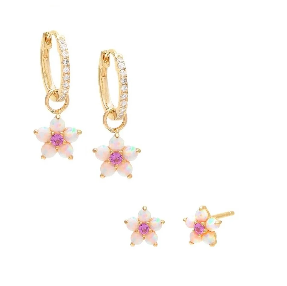 White Fire Opal Stone Mismatched Bloom Flower Dangle Earring High Quality Fashion Jewelry
White Fire Opal Stone Mismatched Bloom Flower Dangle Earring High Quality Fashion Jewelry