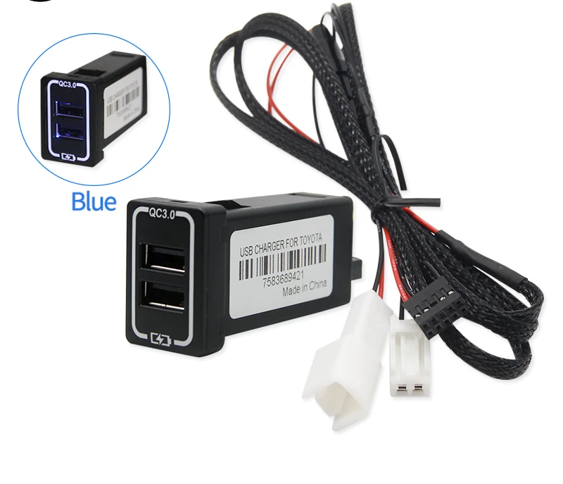 Charge Car Charger Dual QC3.0 USB Interface Socket Fast Car Charger Use for TOYOTA Camry Yaris RAV4 Reiz Cruiser
Charge Car Charger Dual QC3.0 USB Interface Socket Fast Car Charger Use for TOYOTA Camry Yaris RAV4 Reiz Cruiser
