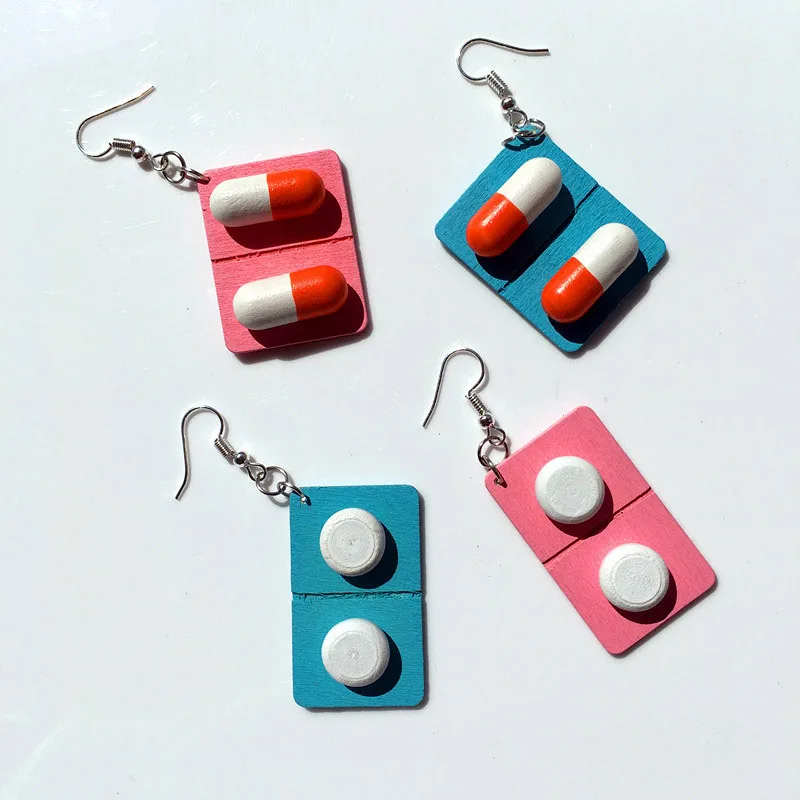 Funny Capsule Pill Wooden Earrings For Women Weird Party Teens Fashion Drop Earrings Cool Unique Geometry Fancy Jewelry Earring
Funny Capsule Pill Wooden Earrings For Women Weird Party Teens Fashion Drop Earrings Cool Unique Geometry Fancy Jewelry Earring