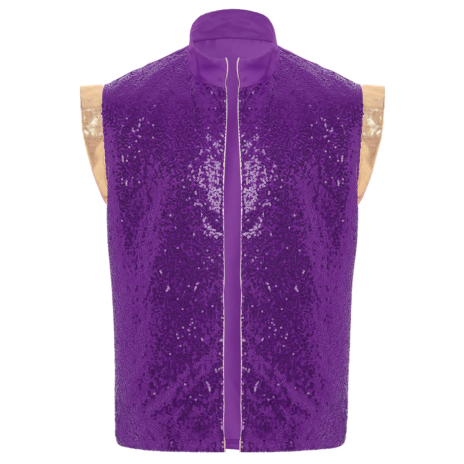 Fairy Tales Show Male Vest Tops for Mens Sparkly Sequin Open Front Metallic Waistcoat Indian Arabian Prince Cosplay Costume
Fairy Tales Show Male Vest Tops for Mens Sparkly Sequin Open Front Metallic Waistcoat Indian Arabian Prince Cosplay Costume