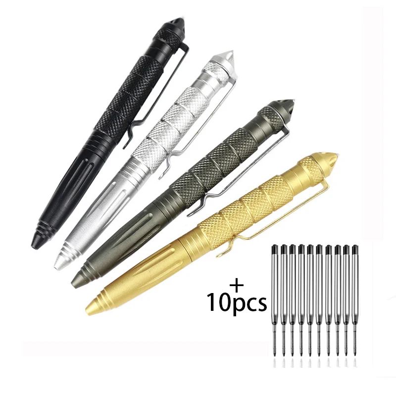 Defense Tactical Pen Metal Military Tactical Pen School Student Office Ballpoint Pens Emergency Glass Breaker Self EDC Supplies 
Defense Tactical Pen Metal Military Tactical Pen School Student Office Ballpoint Pens Emergency Glass Breaker Self EDC Supplies
