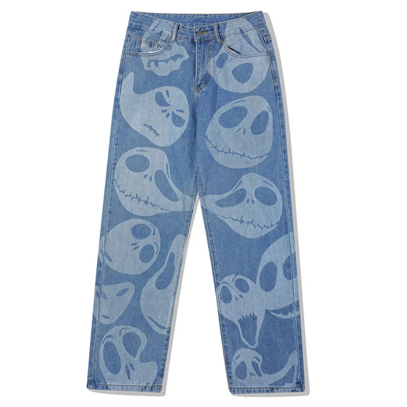 Hip Hop Baggy Black Jeans Pants Printed Oversized Loose Streetwear Blue Denim Pants 2022 Men Casual Straight Jeans Trousers
Hip Hop Baggy Black Jeans Pants Printed Oversized Loose Streetwear Blue Denim Pants 2022 Men Casual Straight Jeans Trousers