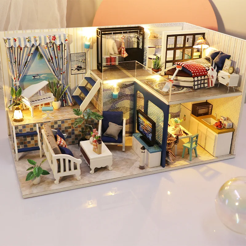 Diy Wooden Doll House Kit Miniature With Furniture Sailboat Room Loft Casa Villa Dollhouse Toys For Girls Boys Christmas Gifts
Diy Wooden Doll House Kit Miniature With Furniture Sailboat Room Loft Casa Villa Dollhouse Toys For Girls Boys Christmas Gifts