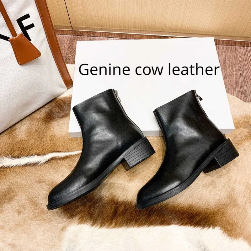 Italian Cow Leather Leather Boots Women Autumn 2023 Short Black Genuine Leather Single Boots Zipper Boties 42
Italian Cow Leather Leather Boots Women Autumn 2023 Short Black Genuine Leather Single Boots Zipper Boties 42