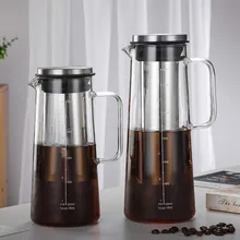 Cold Brew Borosilicate Glass Coffee Maker Iced Tea Juice Water Kettle Carafe Server With Removable Coffee Maker Pot with Filter