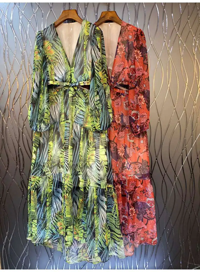 Sexy V-Neck Long Dress 2022 Summer High Quality Casual Clothing Women Elegant Prints Hollow Out Sexy Long Sleeve Dress Maxi
Sexy V-Neck Long Dress 2022 Summer High Quality Casual Clothing Women Elegant Prints Hollow Out Sexy Long Sleeve Dress Maxi