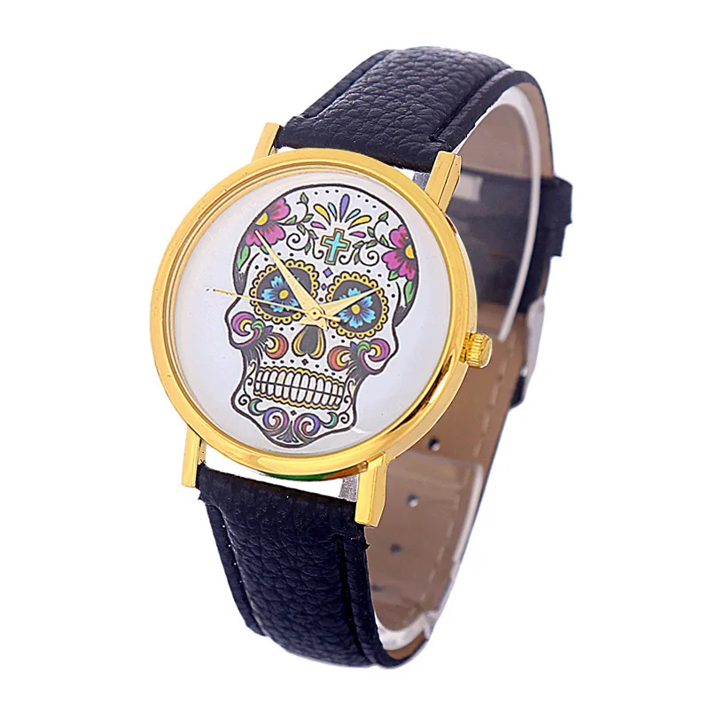 Modieuze Tuin Hip Hop Stijl Schedel Patroon Mode Horloge Unisex Riem Horloge Voor Man Vrouwen
Modieuze Tuin Hip Hop Stijl Schedel Patroon Mode Horloge Unisex Riem Horloge Voor Man Vrouwen