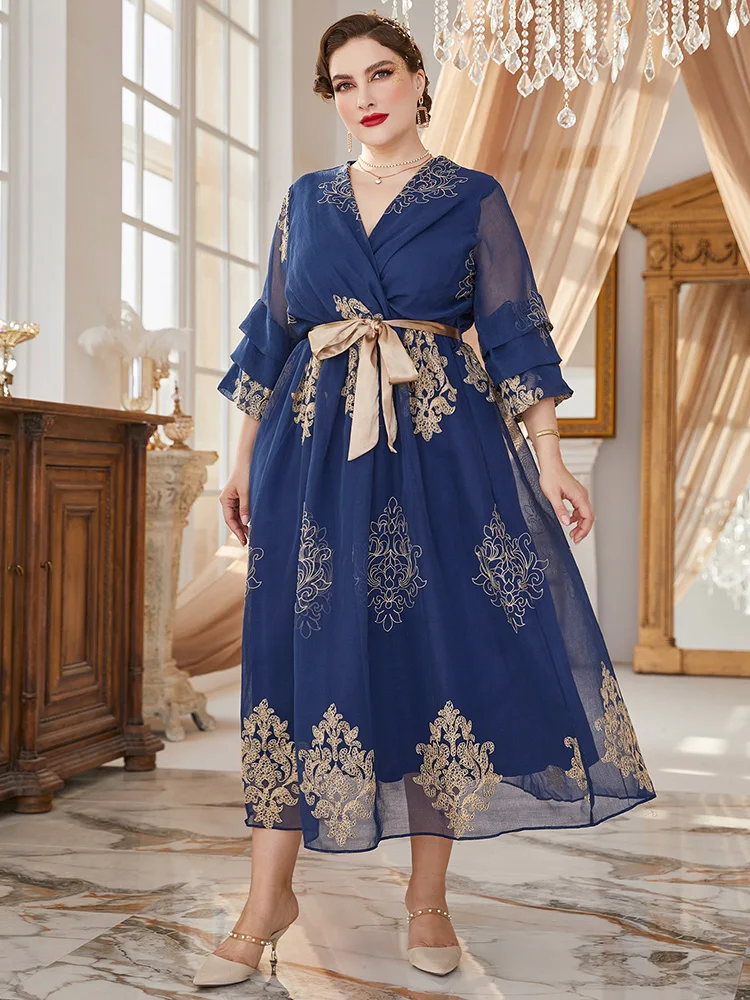 TOLEEN Women Plus Size Maxi Dress Large Long Chic Elegant 2022 Summer Blue Lace Oversized Muslim Evening Party Festival Clothing
TOLEEN Women Plus Size Maxi Dress Large Long Chic Elegant 2022 Summer Blue Lace Oversized Muslim Evening Party Festival Clothing