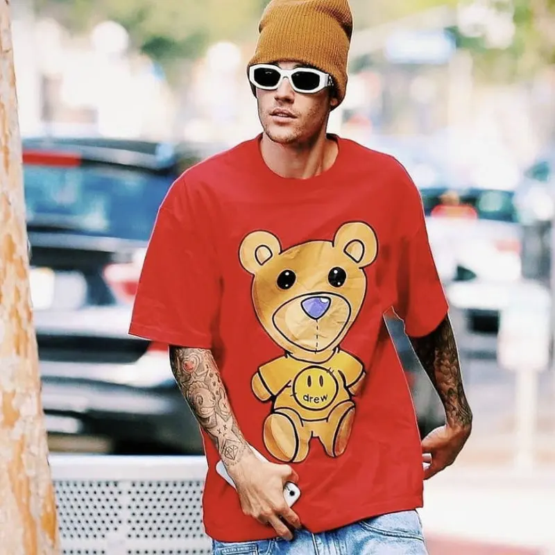 T Shirt Summer 100% Cotton Men O-neck T-shirt Male Women's tshirt Short Sleeve Bear Tops HOUSE JUSTIN Brand Smiley
T Shirt Summer 100% Cotton Men O-neck T-shirt Male Women's tshirt Short Sleeve Bear Tops HOUSE JUSTIN Brand Smiley