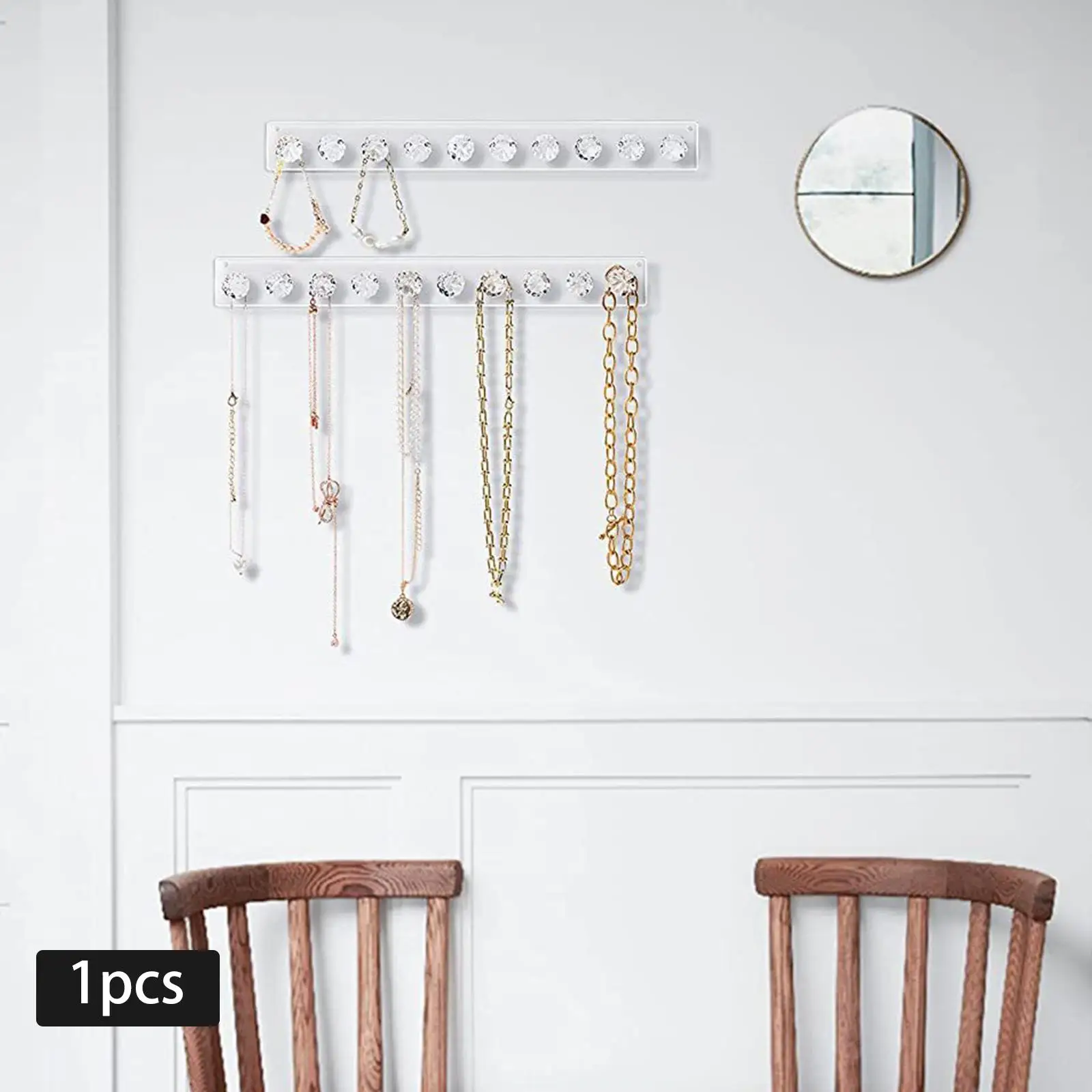 Hanging Necklace Organizer Holder, Necklace Hanger, Pendant Display Holder for Bedroom Living Room Closet Door
Hanging Necklace Organizer Holder, Necklace Hanger, Pendant Display Holder for Bedroom Living Room Closet Door