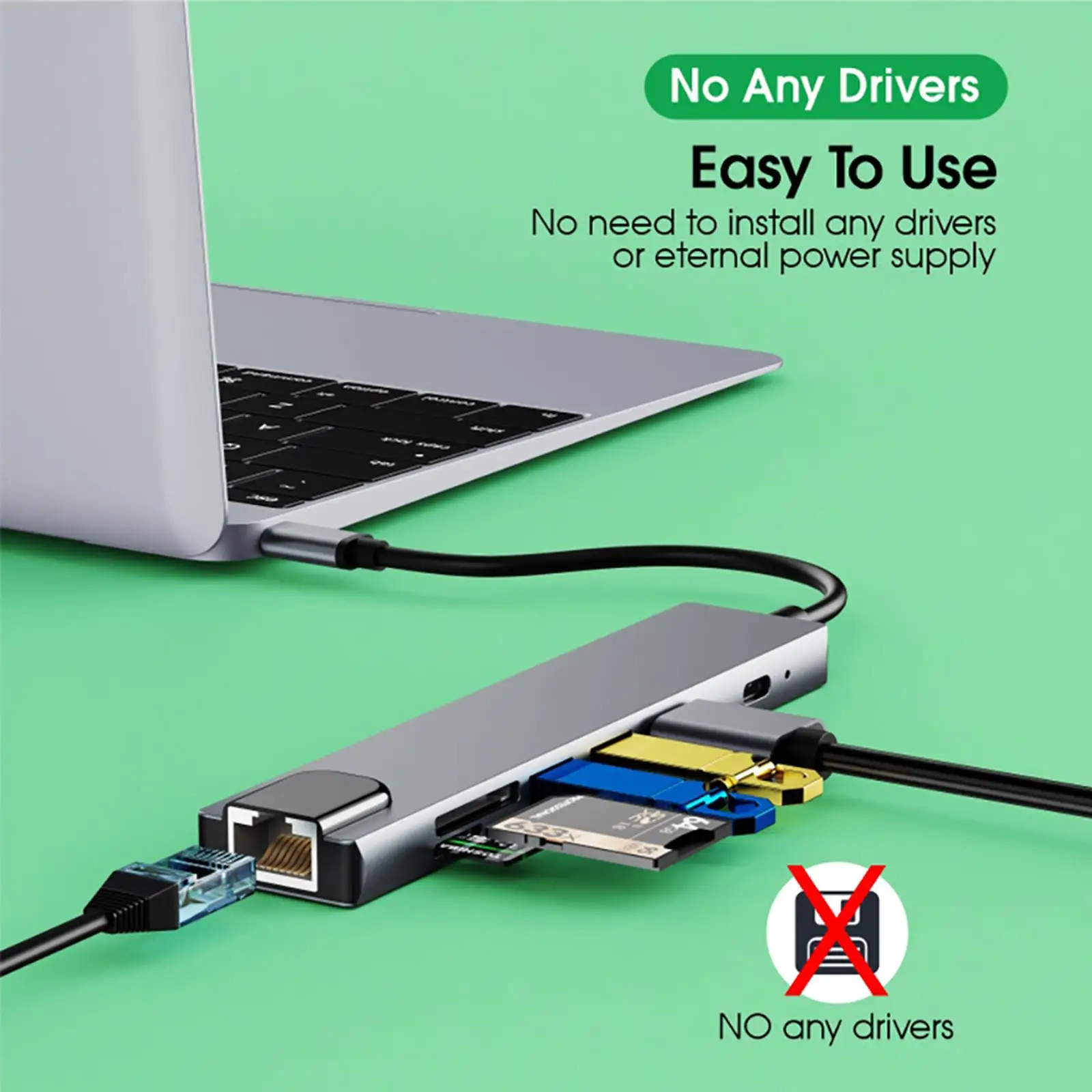 Адаптер Ethernet-концентратора с разъемом Type-C на семь портов, компактная док-станция мощностью 87 Вт, 5 Гбит/с, профессиональные аксессуары для пе... 
Адаптер Ethernet-концентратора с разъемом Type-C на семь портов, компактная док-станция мощностью 87 Вт, 5 Гбит/с, профессиональные аксессуары для пе...