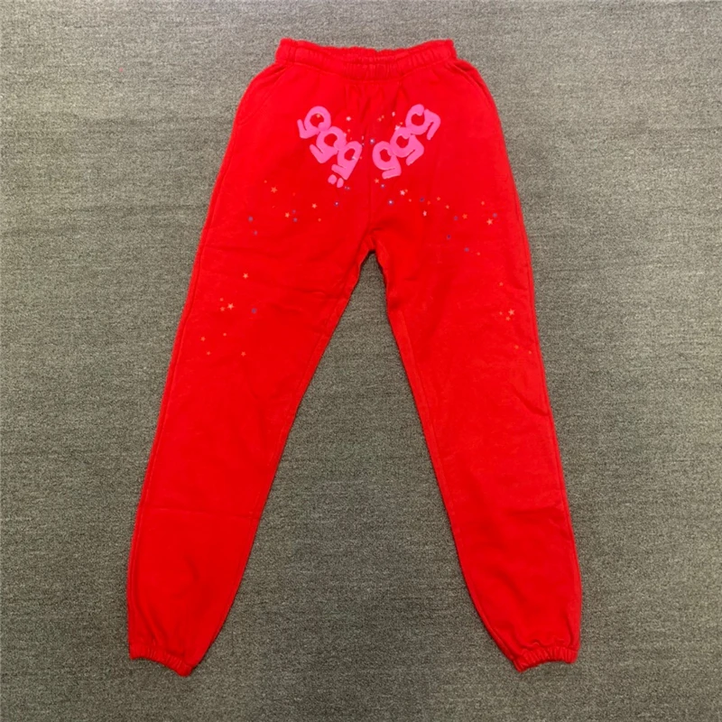 

New Puff Print Sp5der 555555 Angel Number Sweatpants Men Women 1:1 High Quality Sp5der Pants Joggers Drawstring Trousers y2k